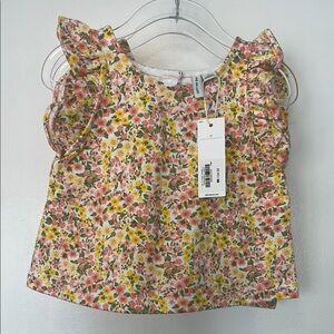 Janie and Jack Multicolor two Floral Blouses sz 2